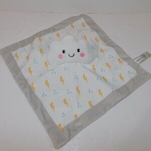 Pearhead White Cloud Lightning Rain Plush Security Blanket Baby Lovey Nunu
